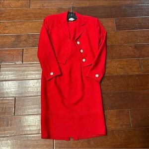 Maggy London Vibrant Red Blazer & Dress Set